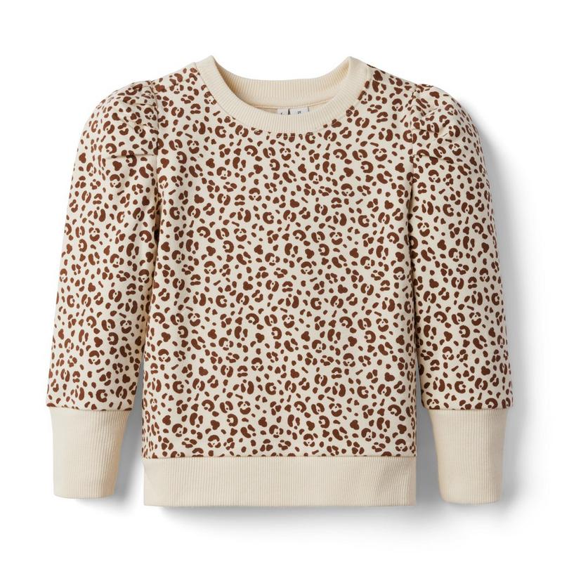 Leopard Puff Sleeve Sweatshirt - Janie And Jack
